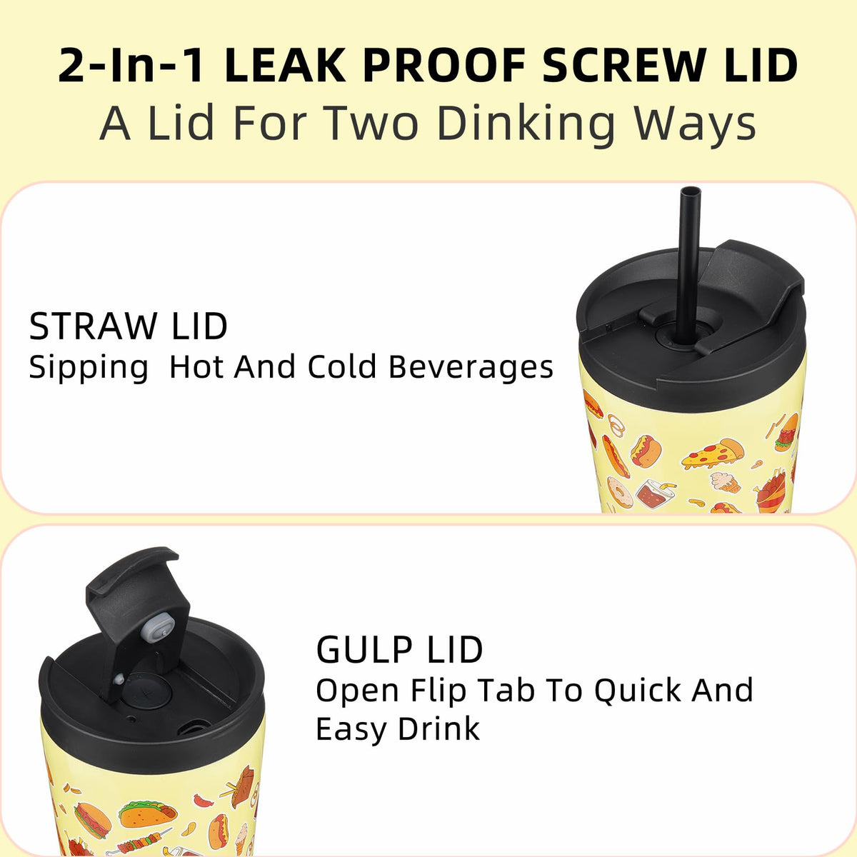 22 oz Insulated Stainless Steel Tumbler with Straw D728