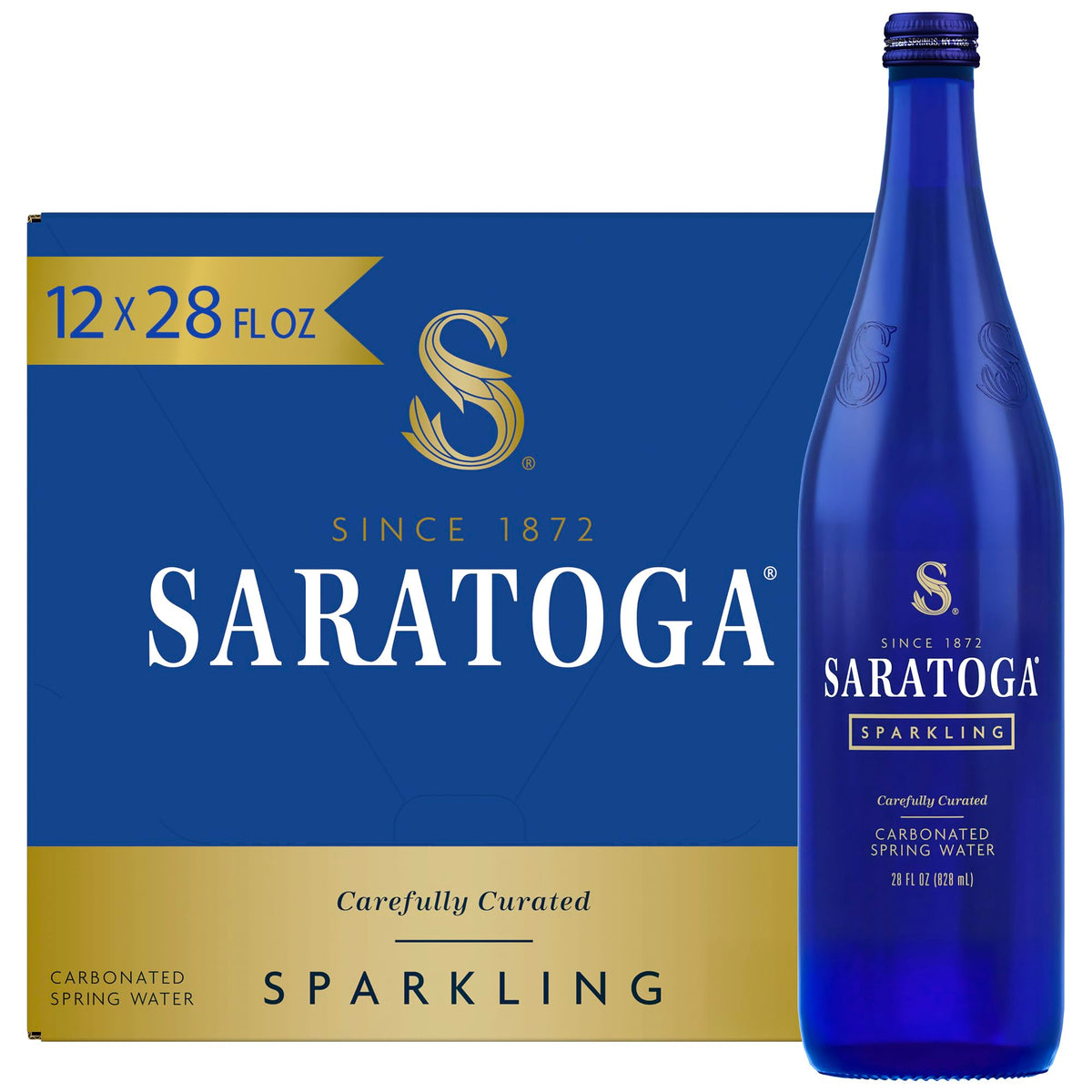 Sparkling Water 12-Pack 28 Fl Oz Glass Bottles K471