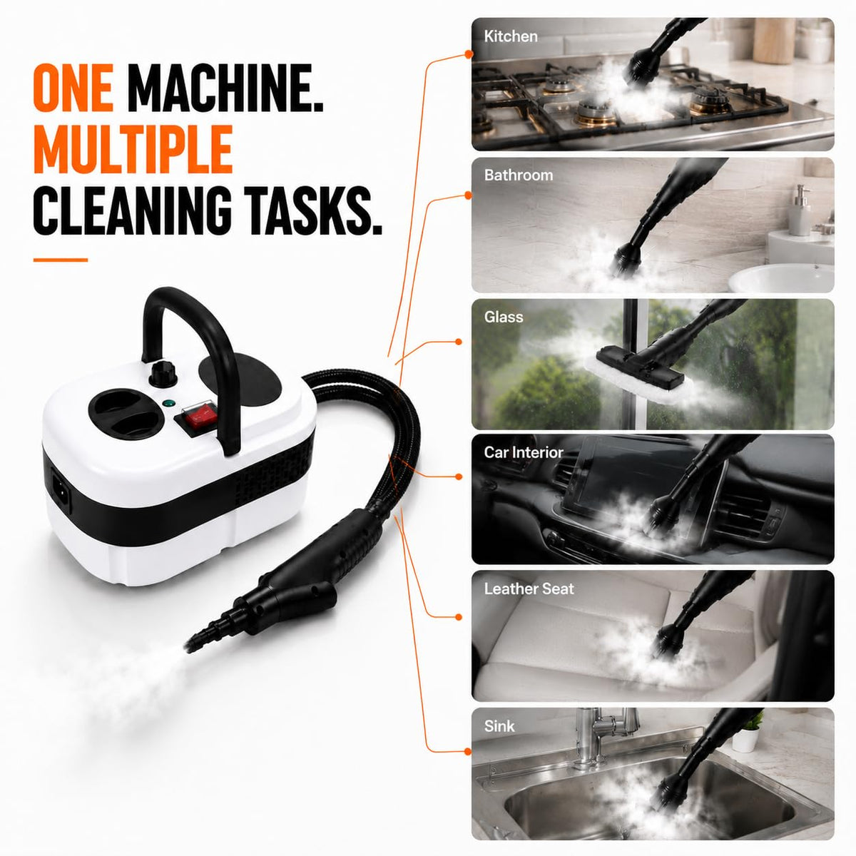 Handheld Steam Cleaner with 10-Piece Accessory Kit A275509