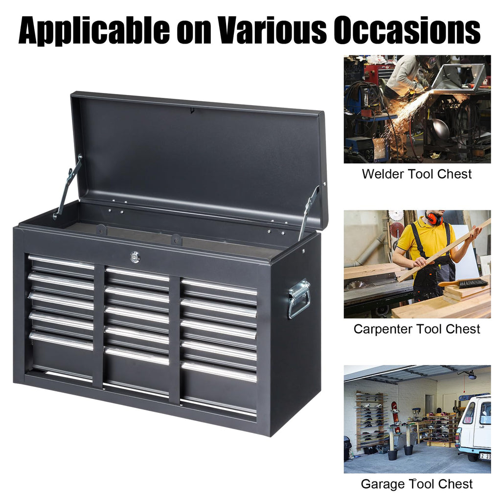 24" 5 Drawer Black Metal Tool Box Q679133