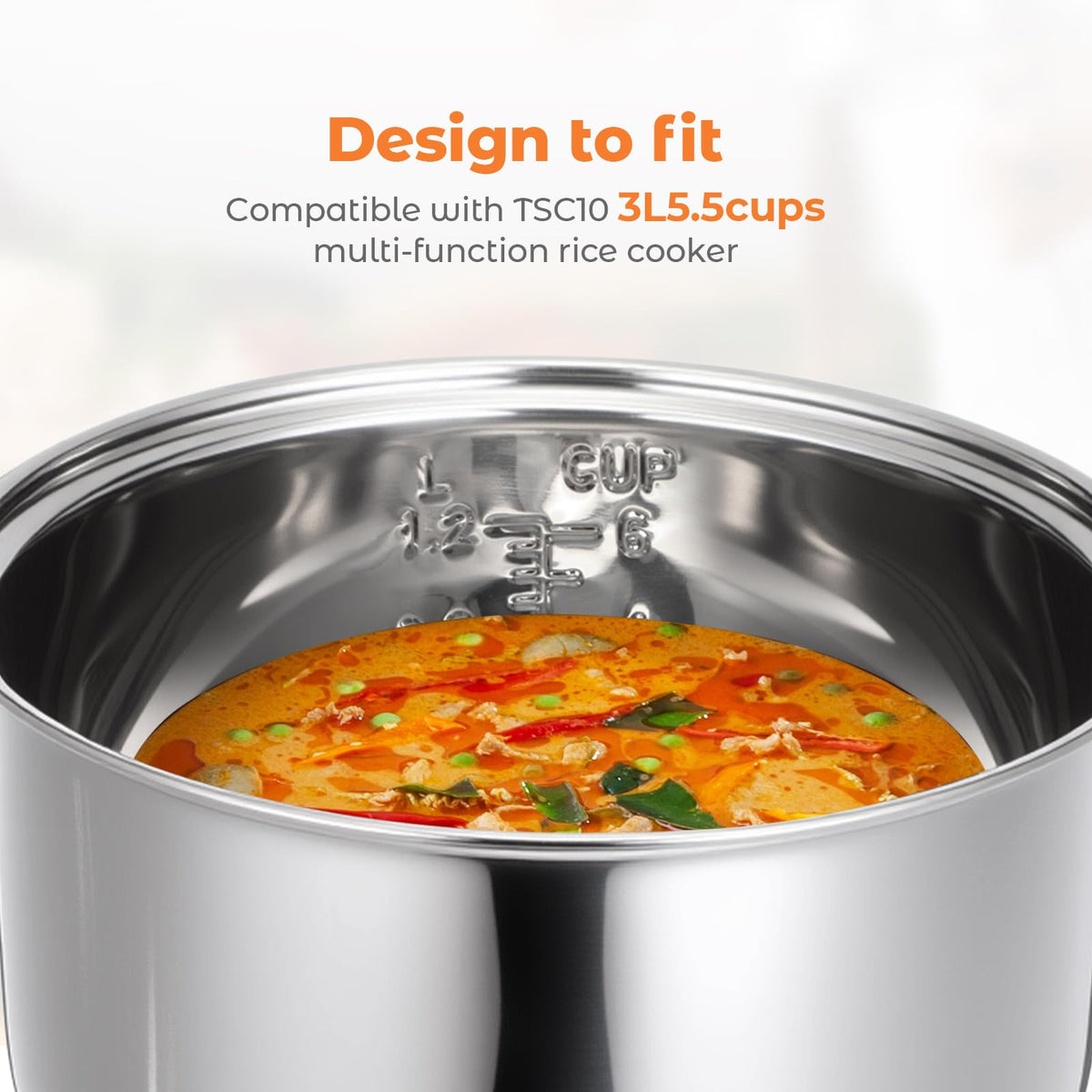 304 Stainless Steel Inner Pot 5.5 Cups Rice Cooker X429