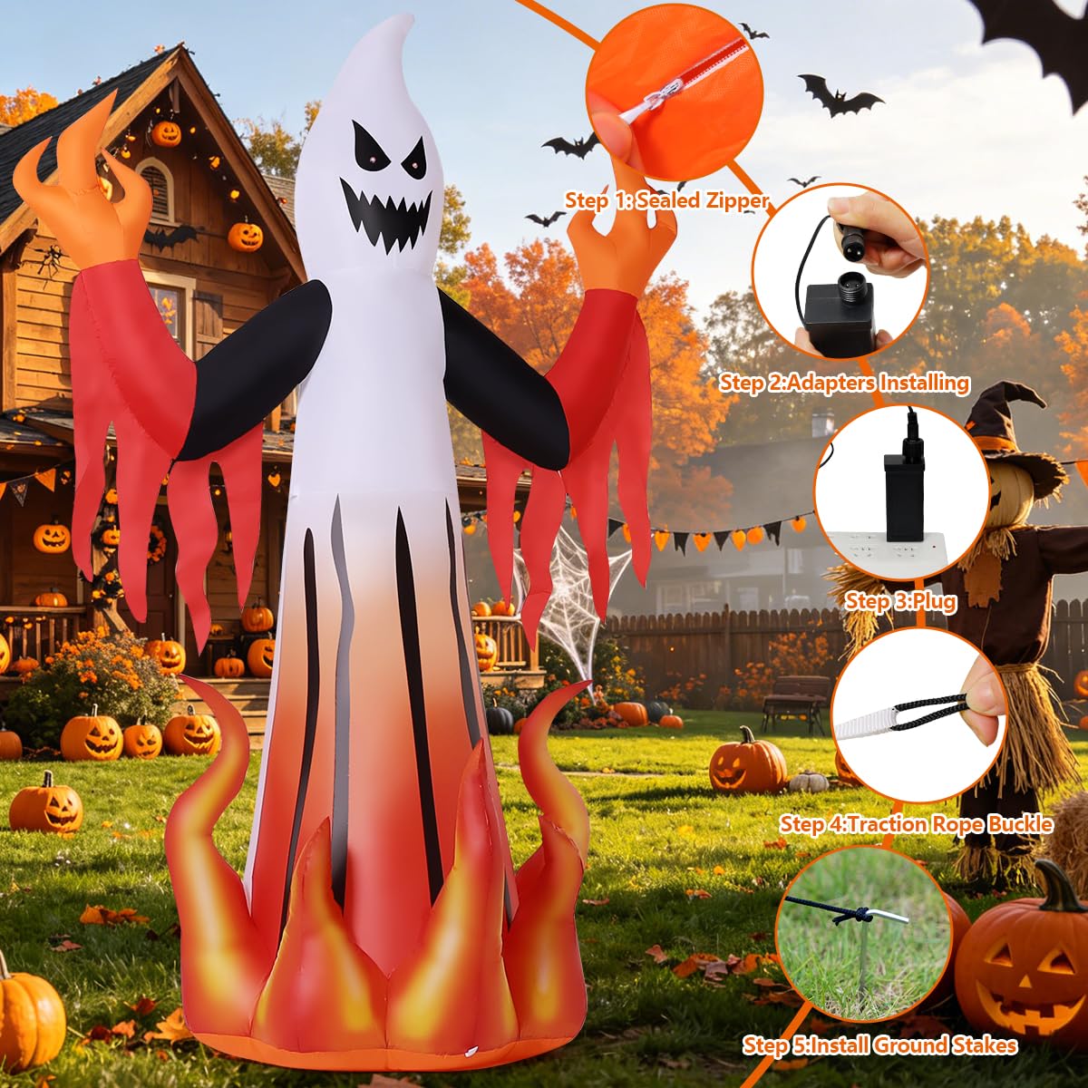 8FT Scary Ghost Inflatable K794