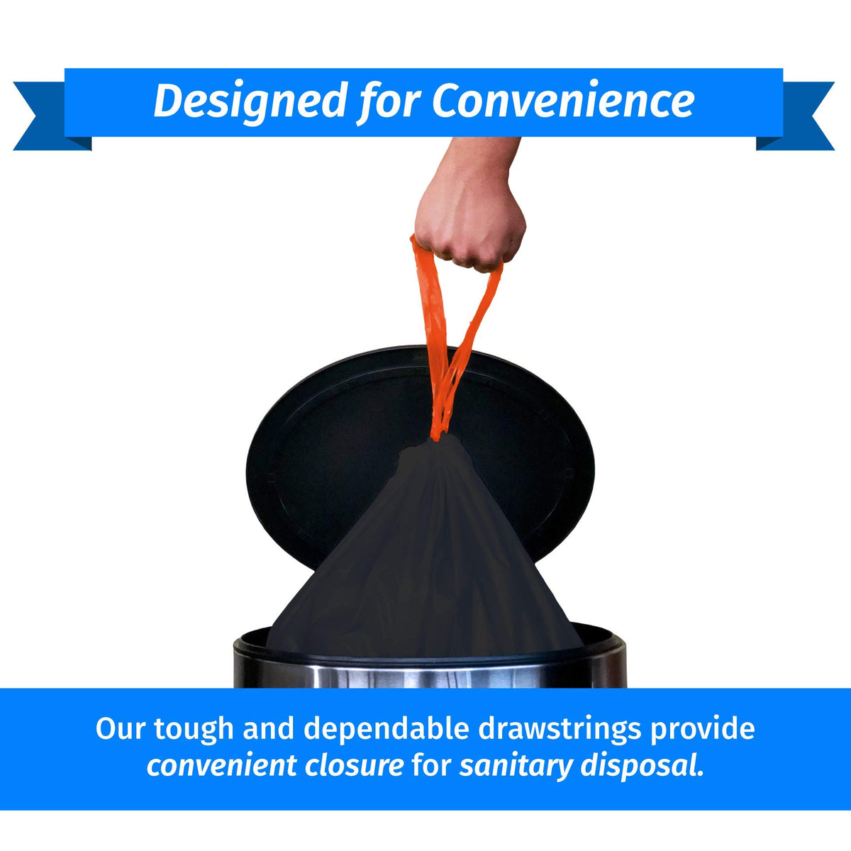 39 Gallon Drawstring Trash Bags A29022
