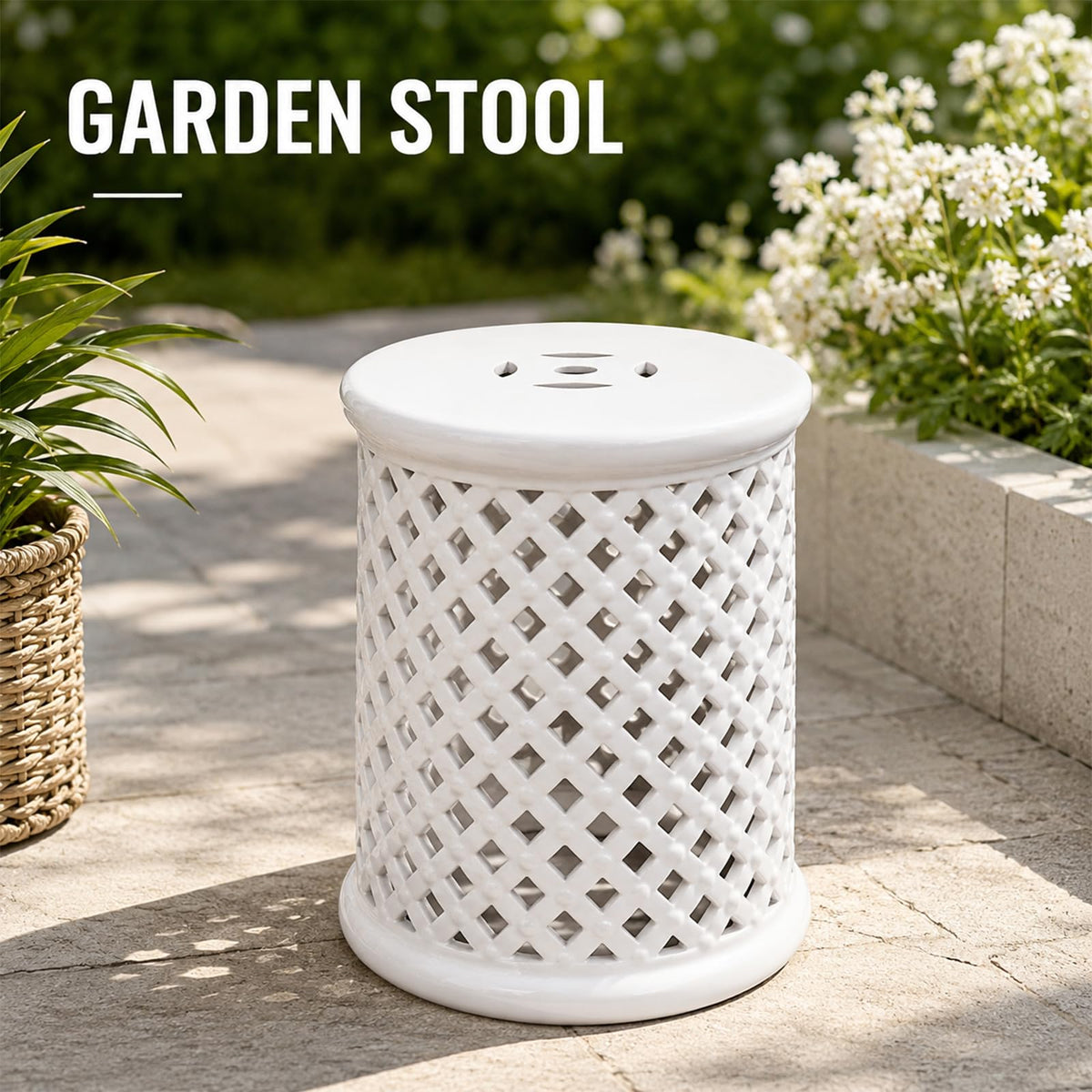 Glazed Ceramic Garden Stool N86211