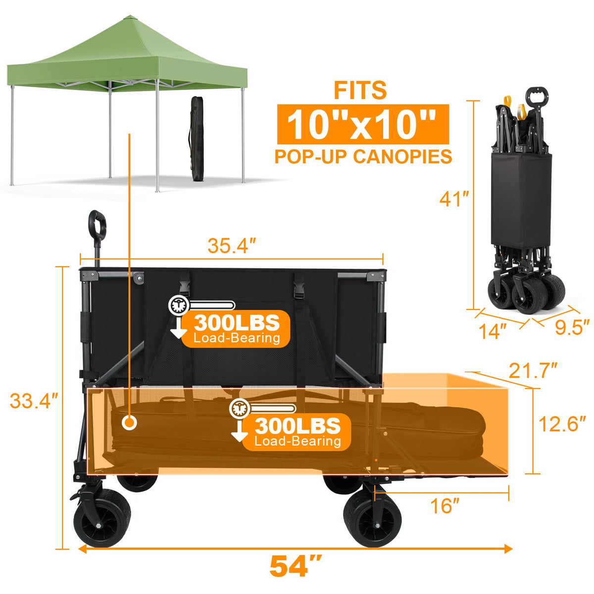 Heavy Duty Collapsible Double Decker Wagon K51931