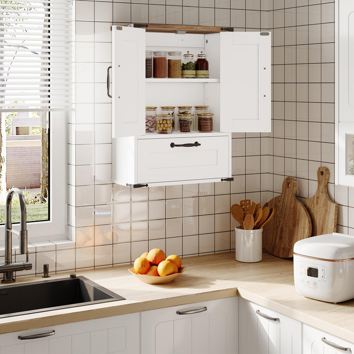 Wall Mounted Cabinet with Adjustable Shelf E436