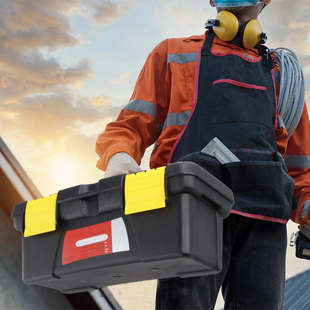 10 Inch Plastic Toolbox with 2-Layer Organization D620