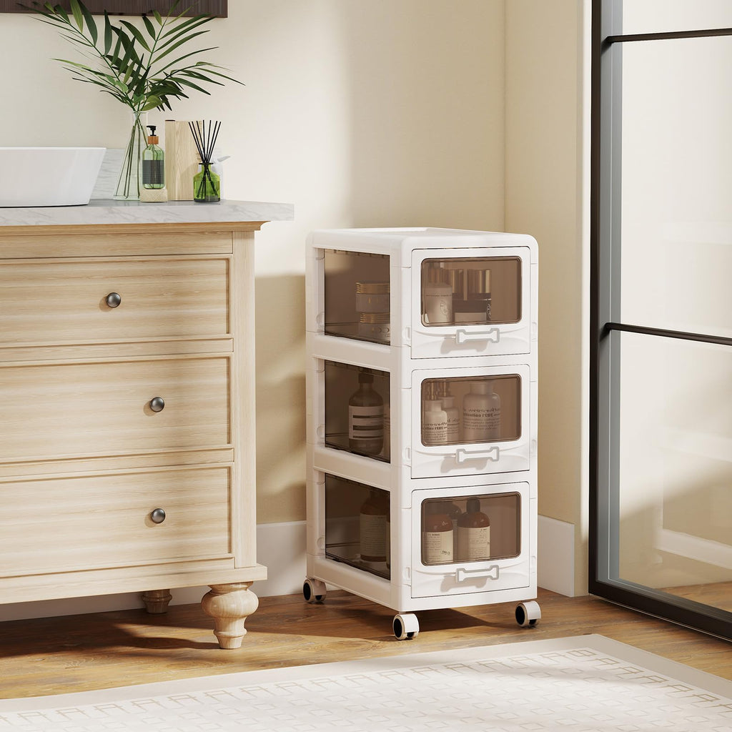 3 Tier Rolling Storage Cart with Drawers U13694