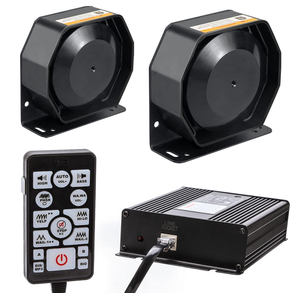 12V 400W 37 Tones Warning Emergency Siren PA System H73083