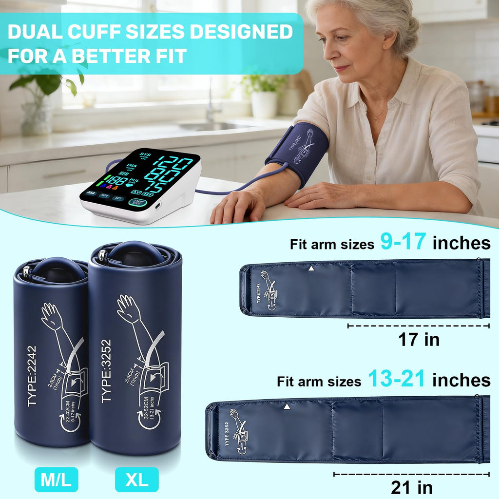 Upper Arm Blood Pressure Monitor with 2 Cuffs P961866
