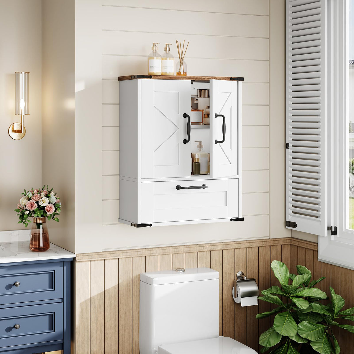 Wall Mounted Cabinet with Adjustable Shelf E436