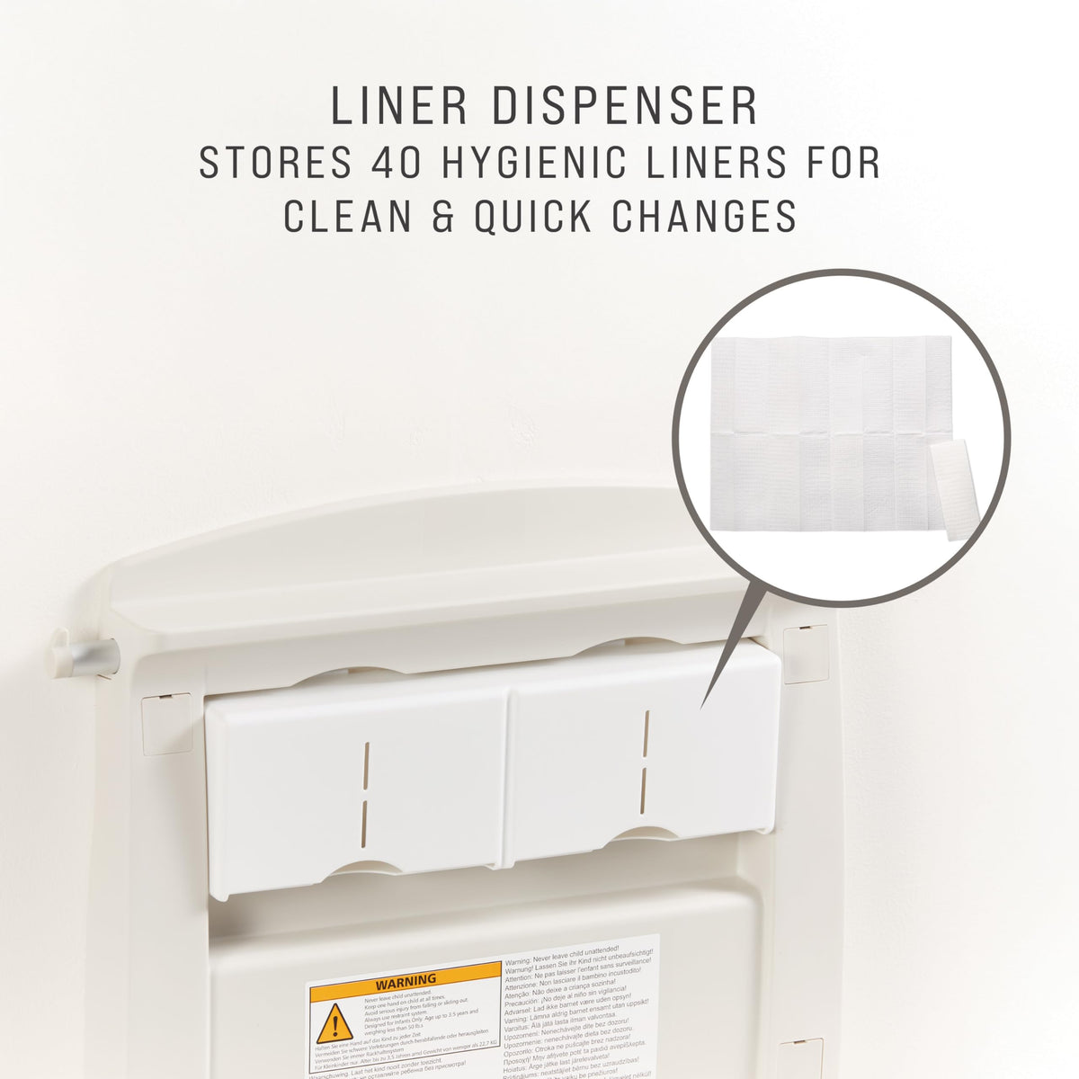 Wall-Mounted Fold-Down Baby Changing Station V828