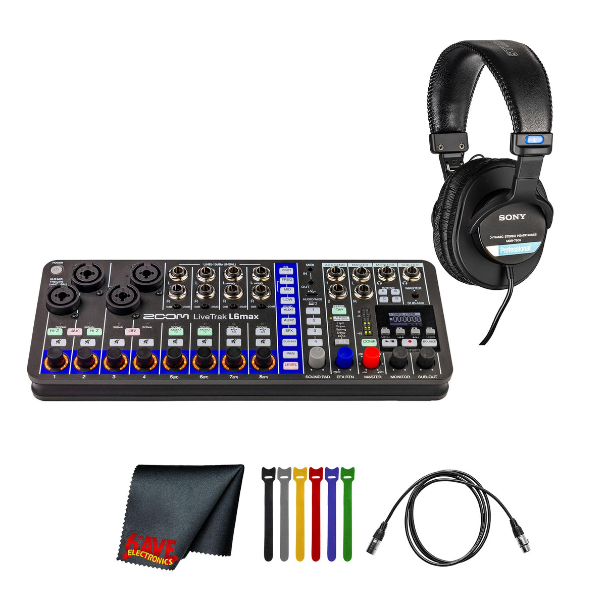 12-Channel Mixer & Headphones Bundle Y9311