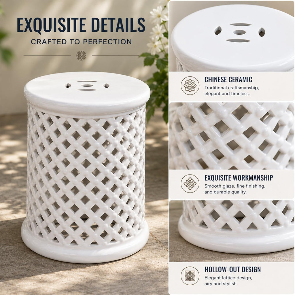 Glazed Ceramic Garden Stool N86211