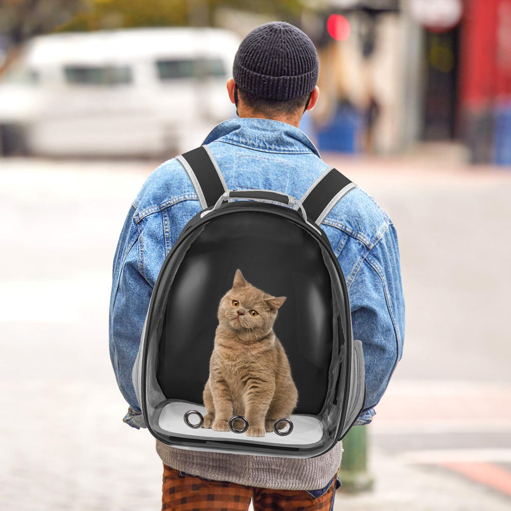 Black Cat Pet Carrier Backpack D32284