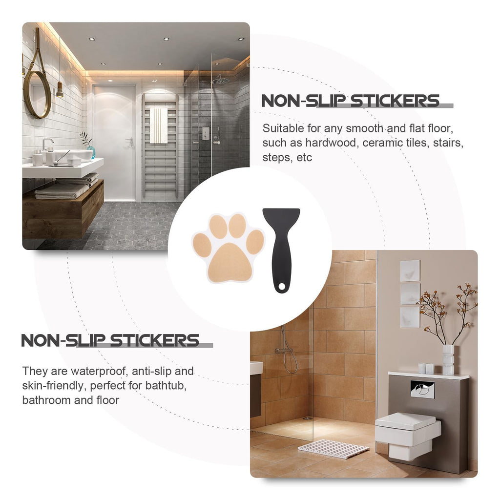 PEVA Anti Slip Bathtub Stickers with Dog Paw Patterns S3348