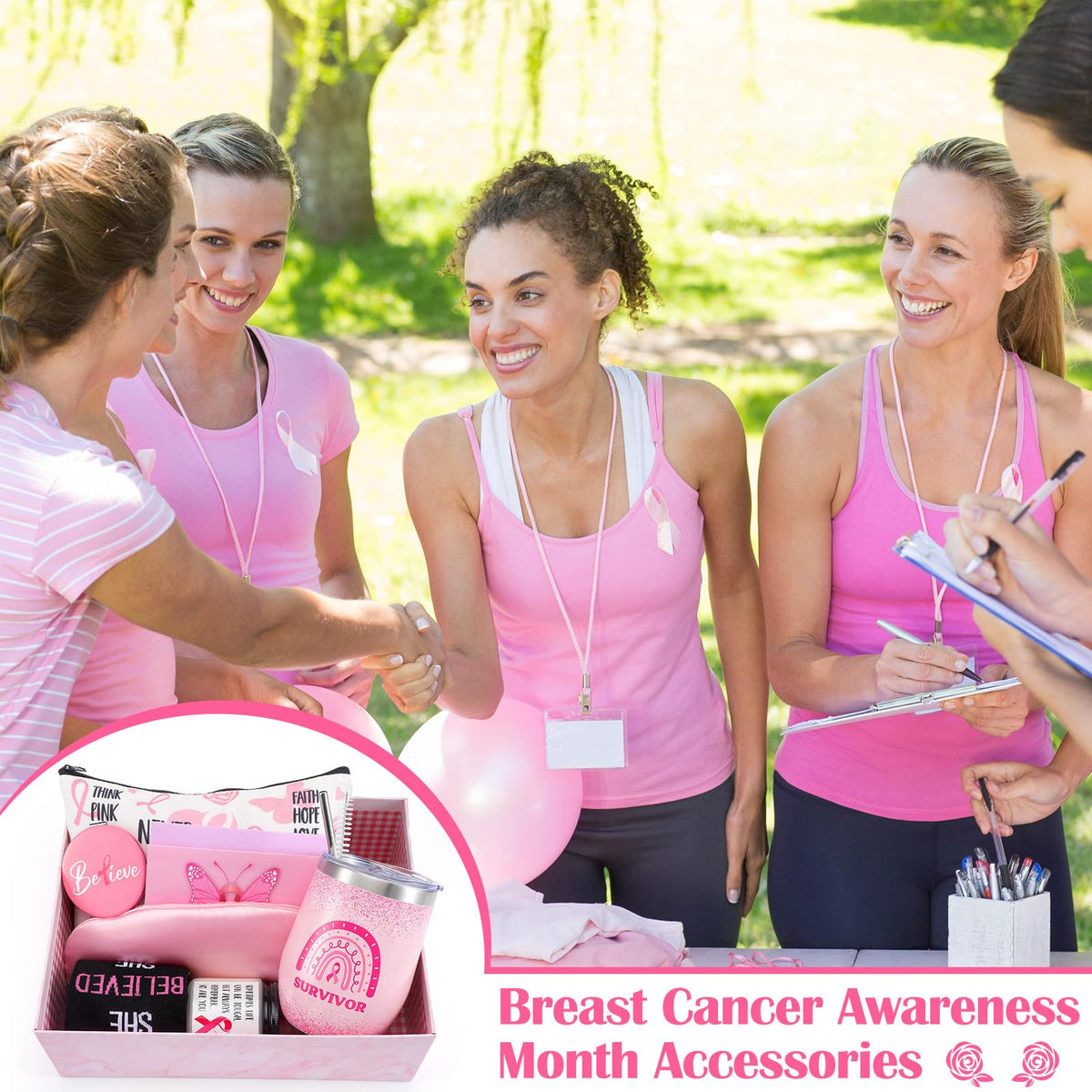 8 Pcs Breast Cancer Basket T624