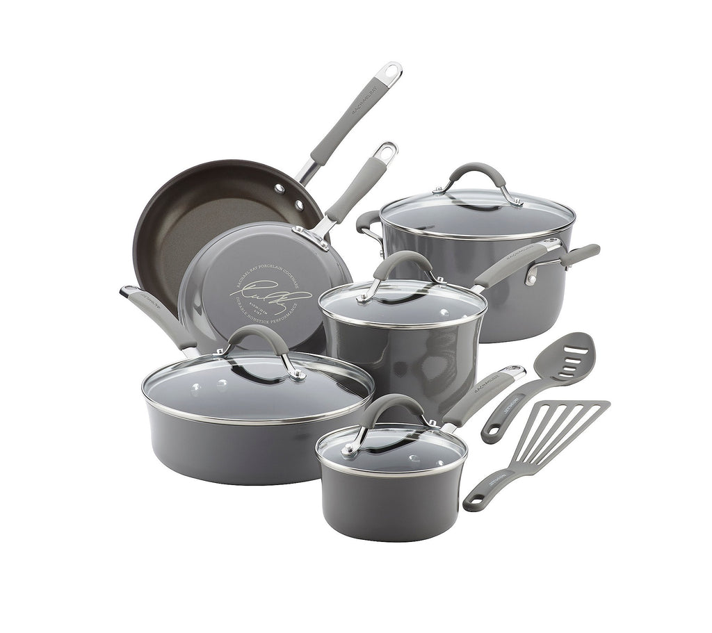 Sea Salt Gray 12-Piece Nonstick Cookware Set U804628