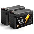 12V 10Ah Lithium LiFePO4 Battery 2 Packs D517073