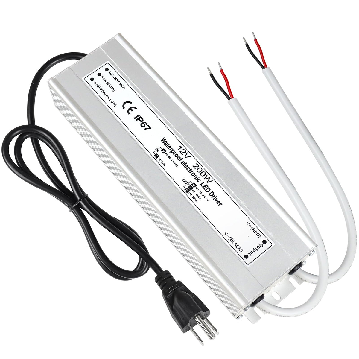 200 Watts Waterproof IP67 LED Driver 12V DC Power Supply U797699