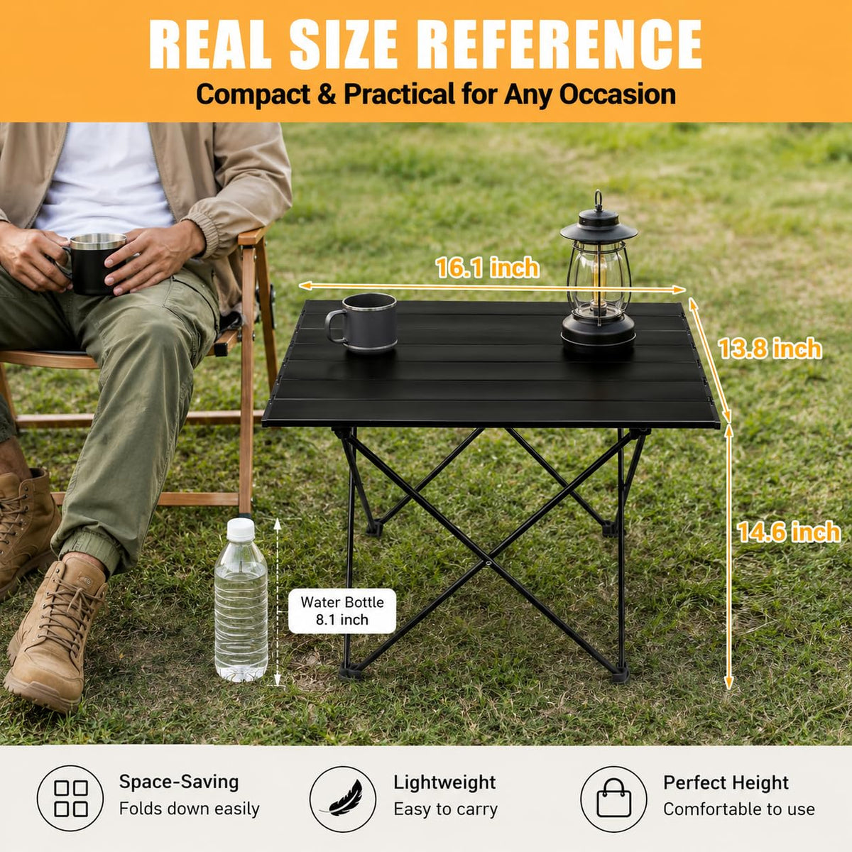 Folding Ultralight Aluminum Camping Table Y91383