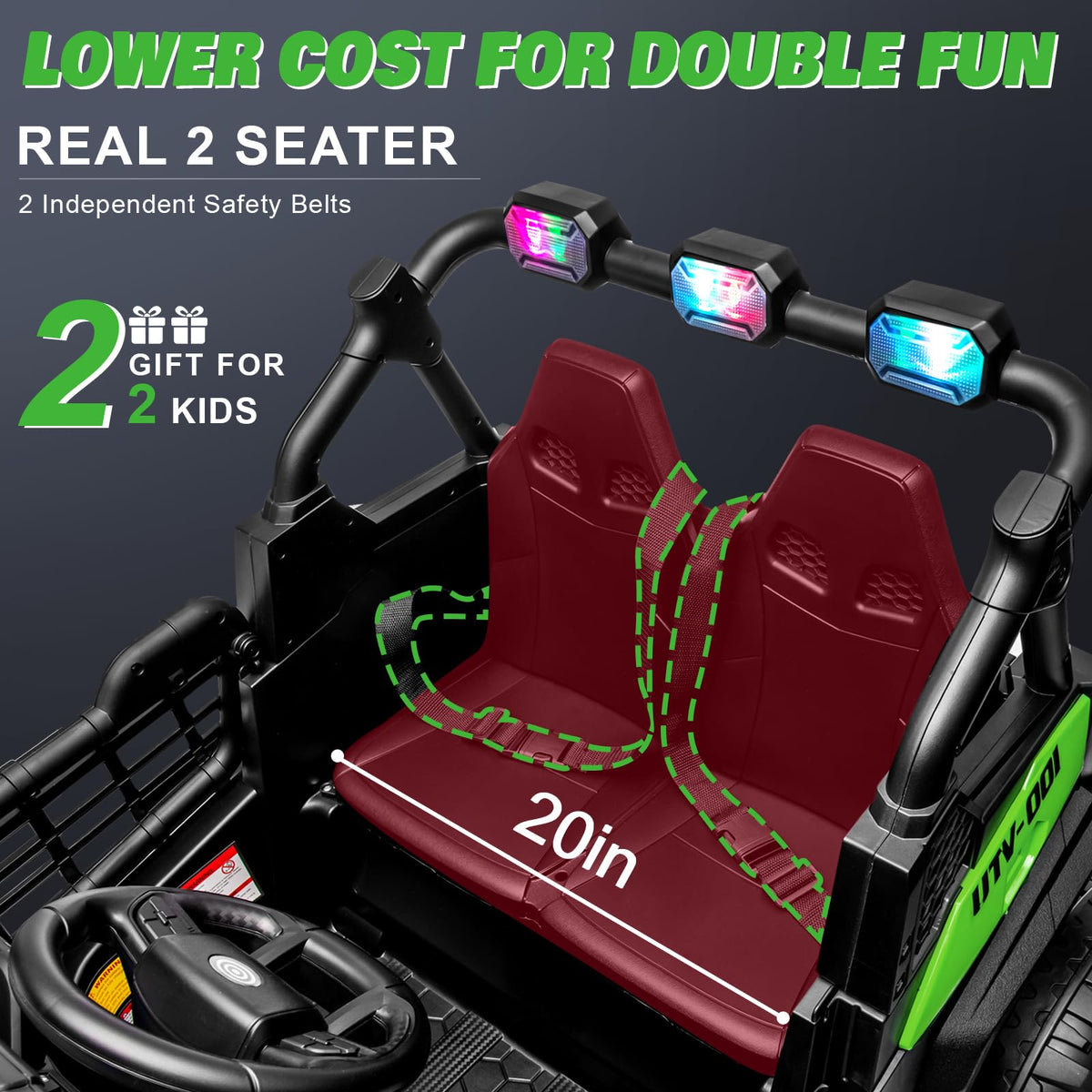 2 Seater 24V Powered Ride on Car with Remote D83801
