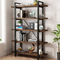 5-Tier Solid Wood and Metal Bookcase I81720