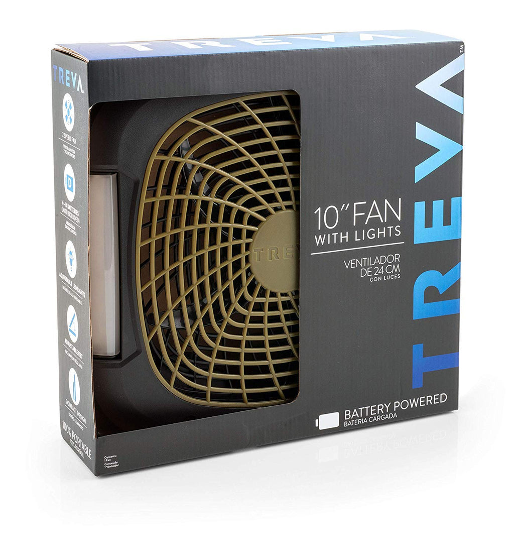 10 in Portable Fan with LED Lights A3309