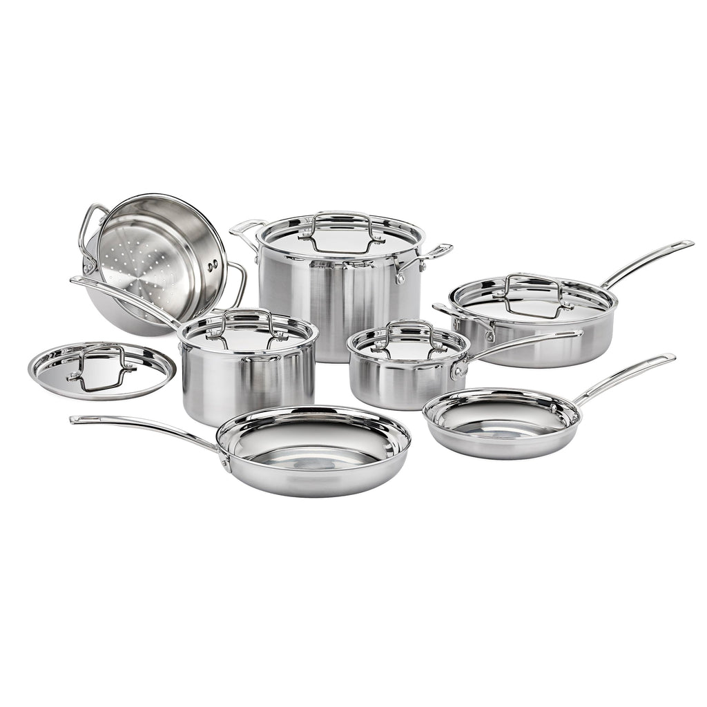 Stainless Steel 12 pc Induction Compatible Cookware Set Y96029