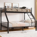 Twin XL Over Queen Bunk Bed with Ladder and Guardrails G46839