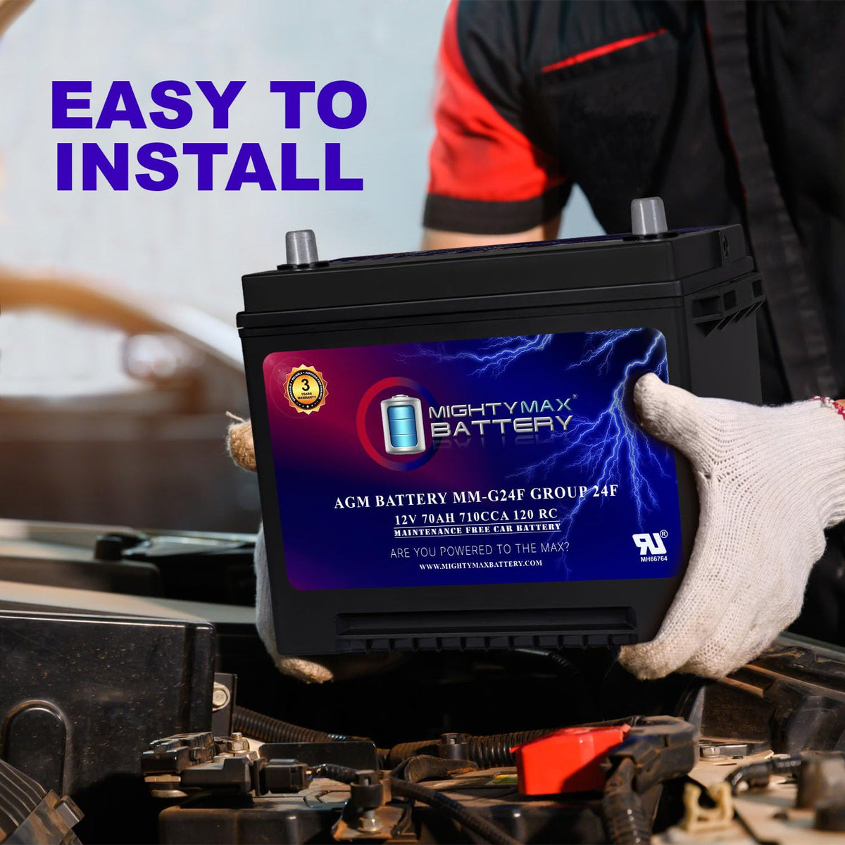 12V 70Ah AGM Replacement Battery R15591