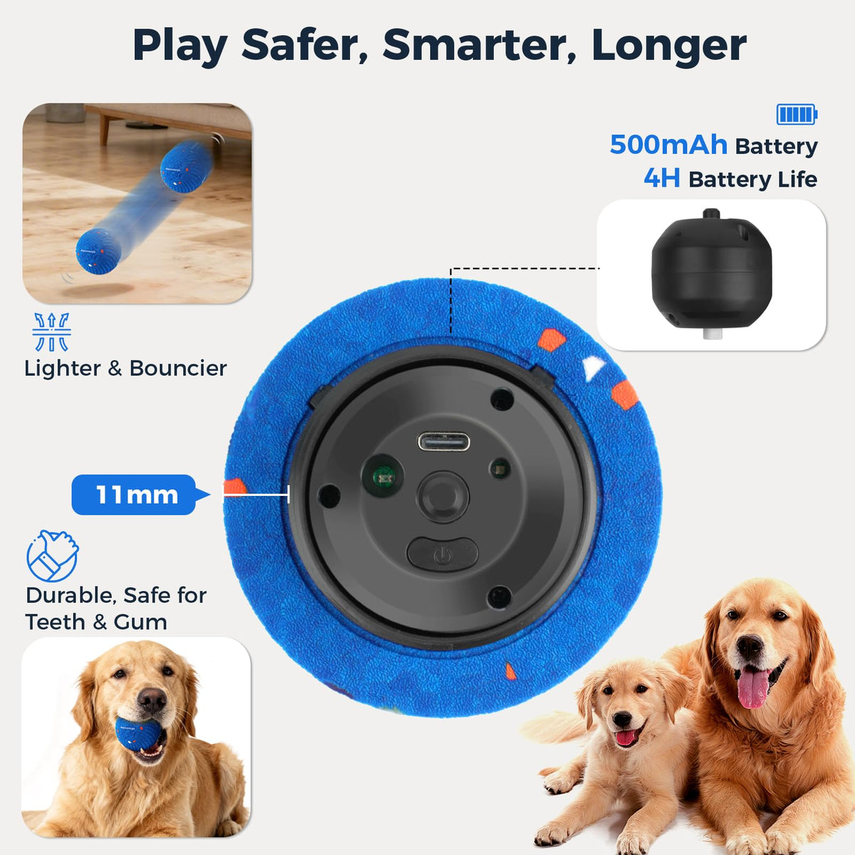 2-Pack Interactive Washable Dog Ball I2165