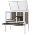 Brown Guinea Pig Cage with Sliding Tray and Ramp U34887