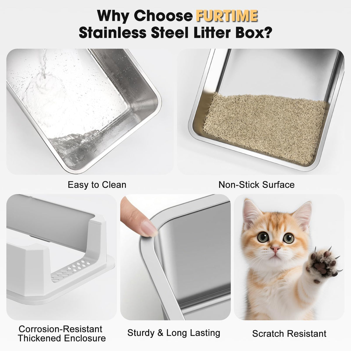 Stainless Steel Cat Litter Box B24623