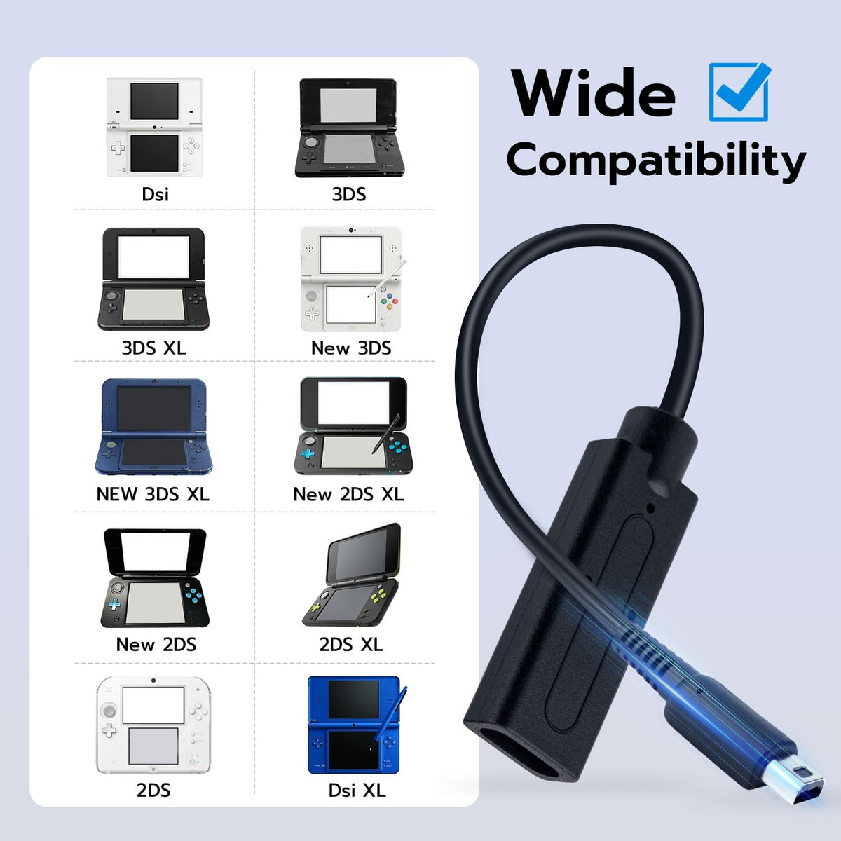 USB-C to 3DS Charger Cord Black J563931