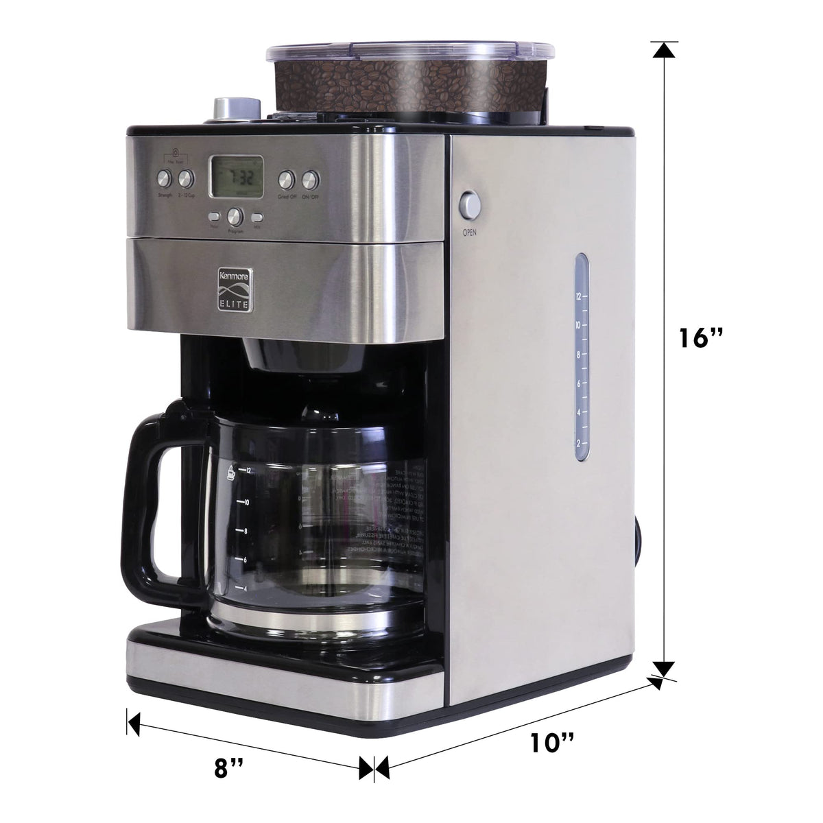 Grind and Brew 12 Cup Programmable Coffee Maker with Burr Grinder D60009