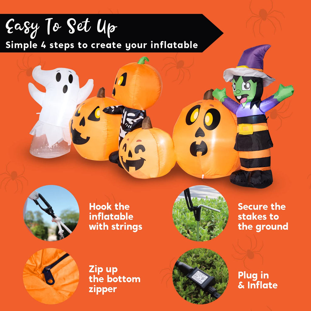 8 ft Inflatable Halloween Decoration with LEDs T250