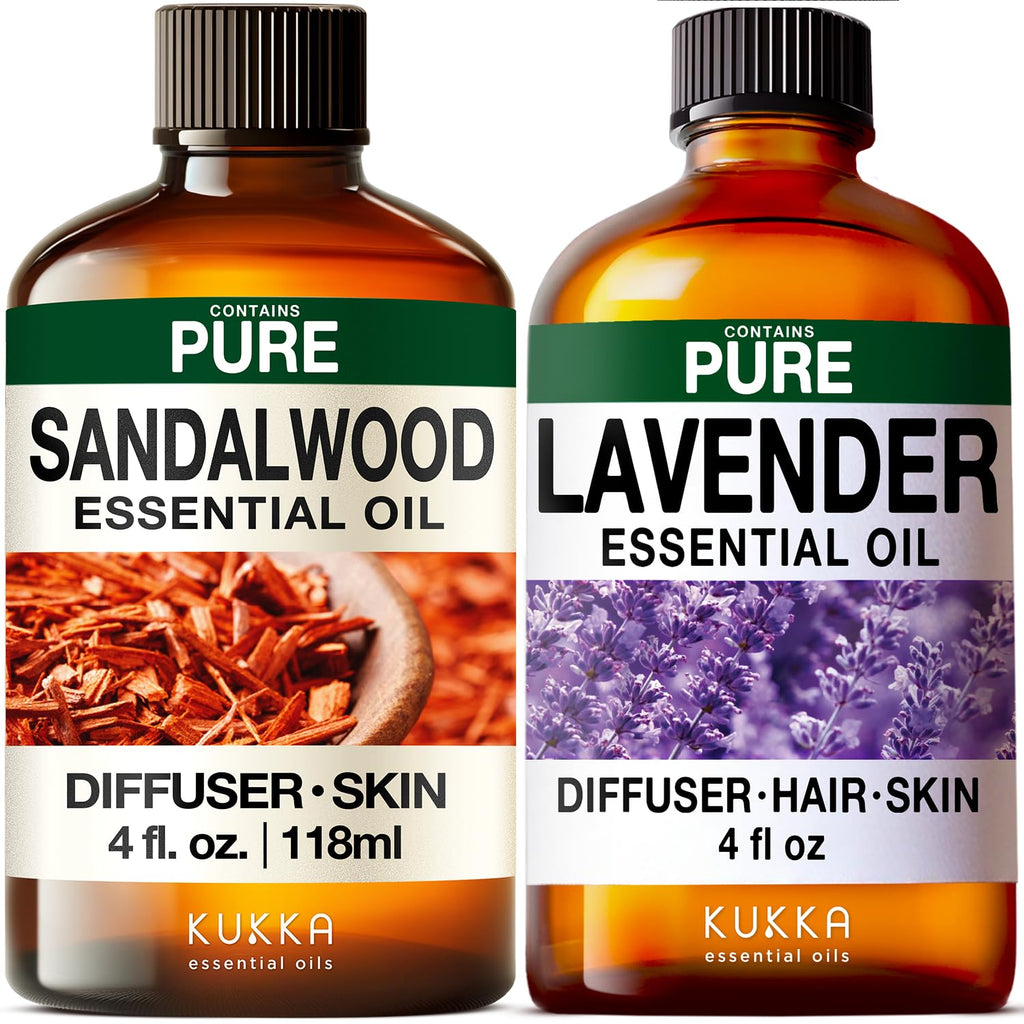 Sandalwood & Lavender Essential Oils Set 2x4 fl oz F458