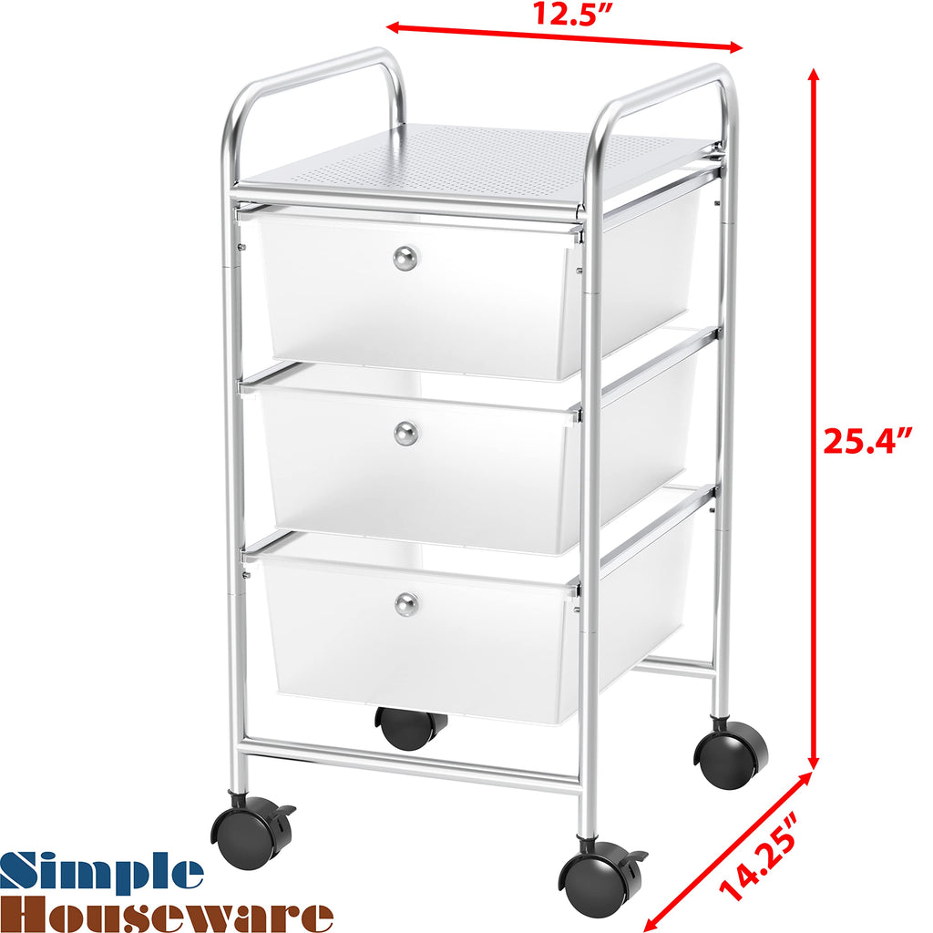 3 Drawers Rolling Utility Cart Q616143