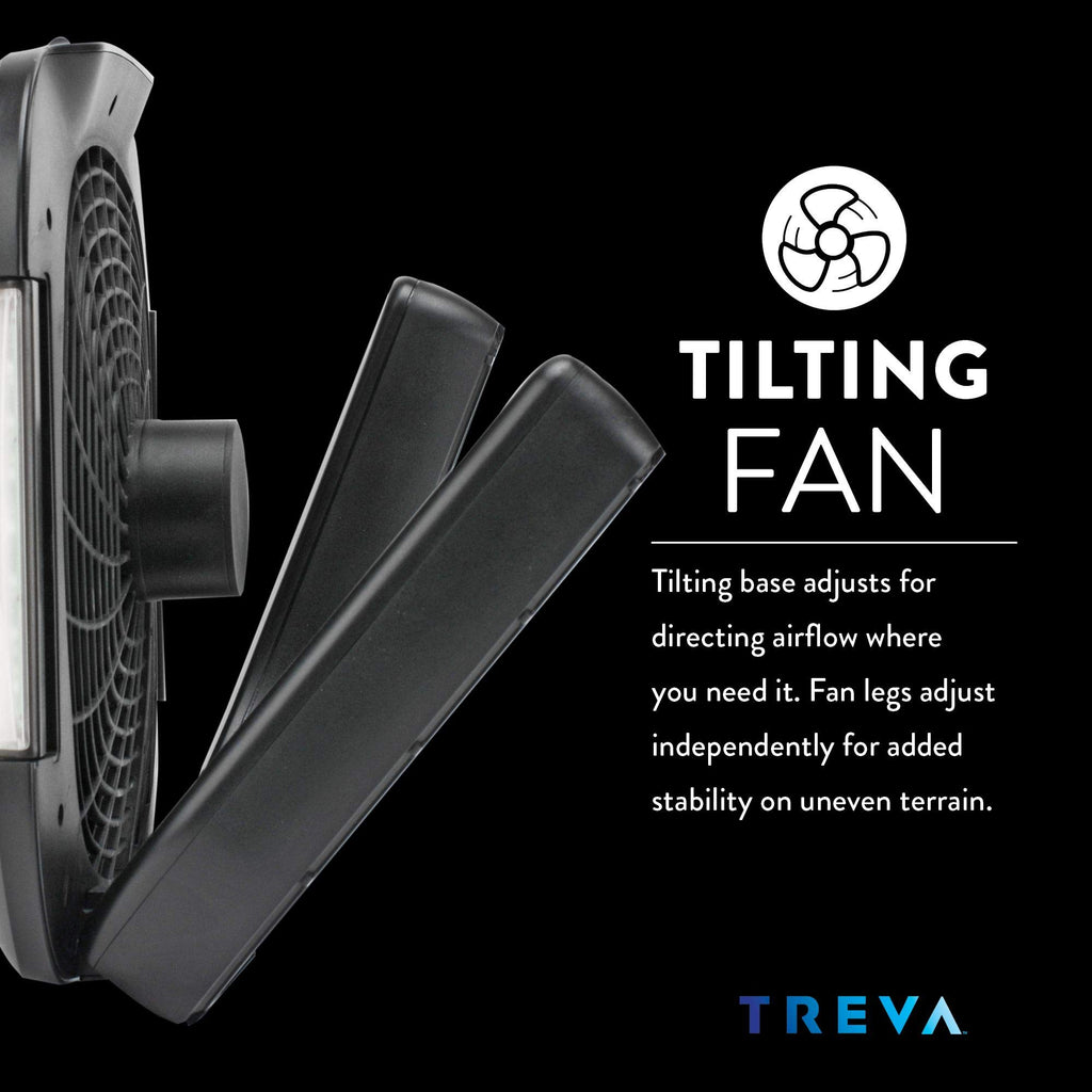 10 in Portable Fan with LED Lights A3309