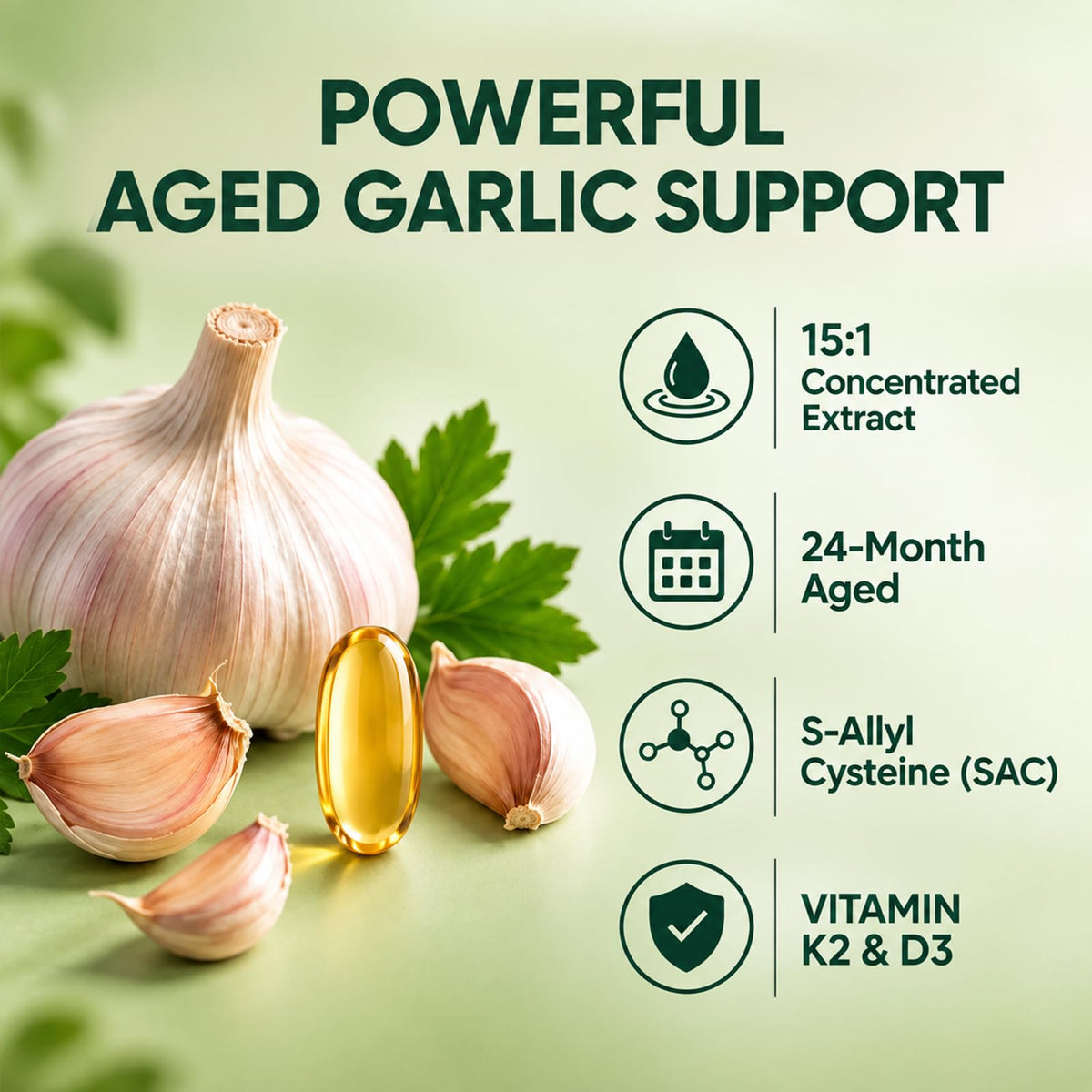 Odorless Garlic Capsules 7500mg 300 Softgels Z8640