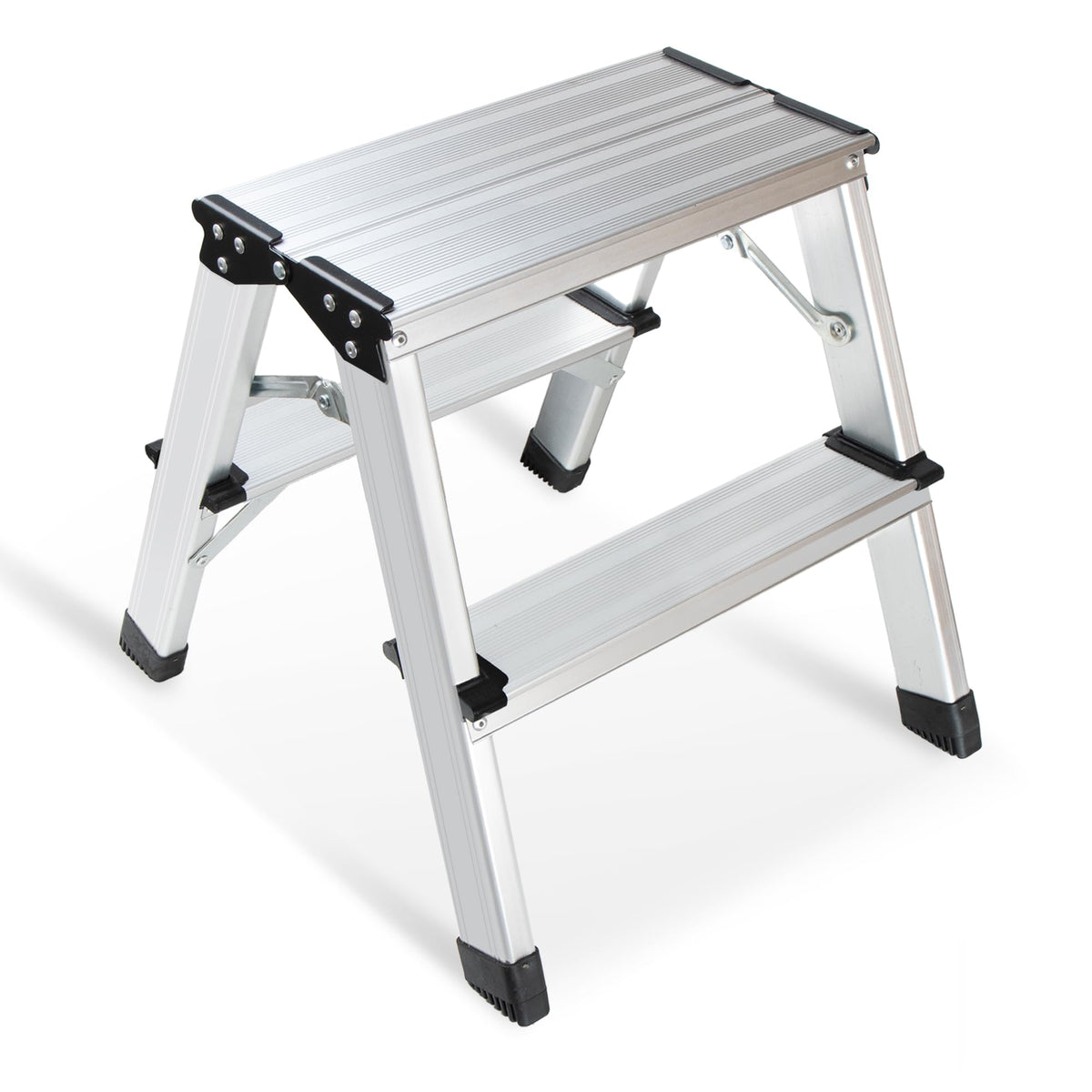 2 Step Aluminum Folding Ladder 330lbs X835737