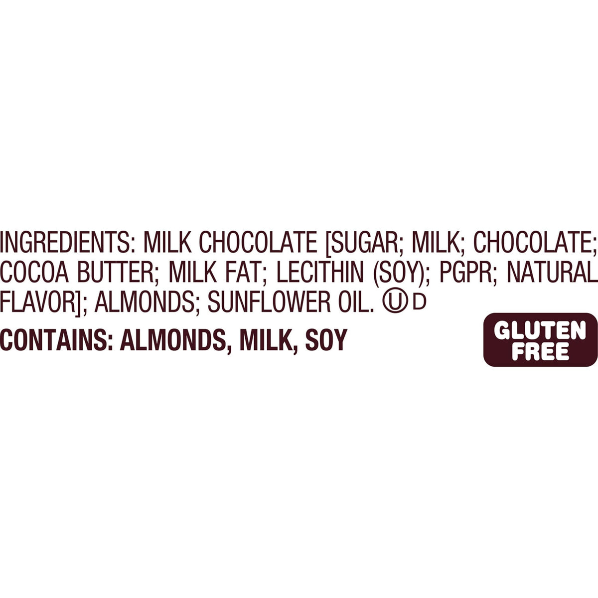 Milk Chocolate with Whole Almonds Candy Bars 1.45 oz 36 Count W510459