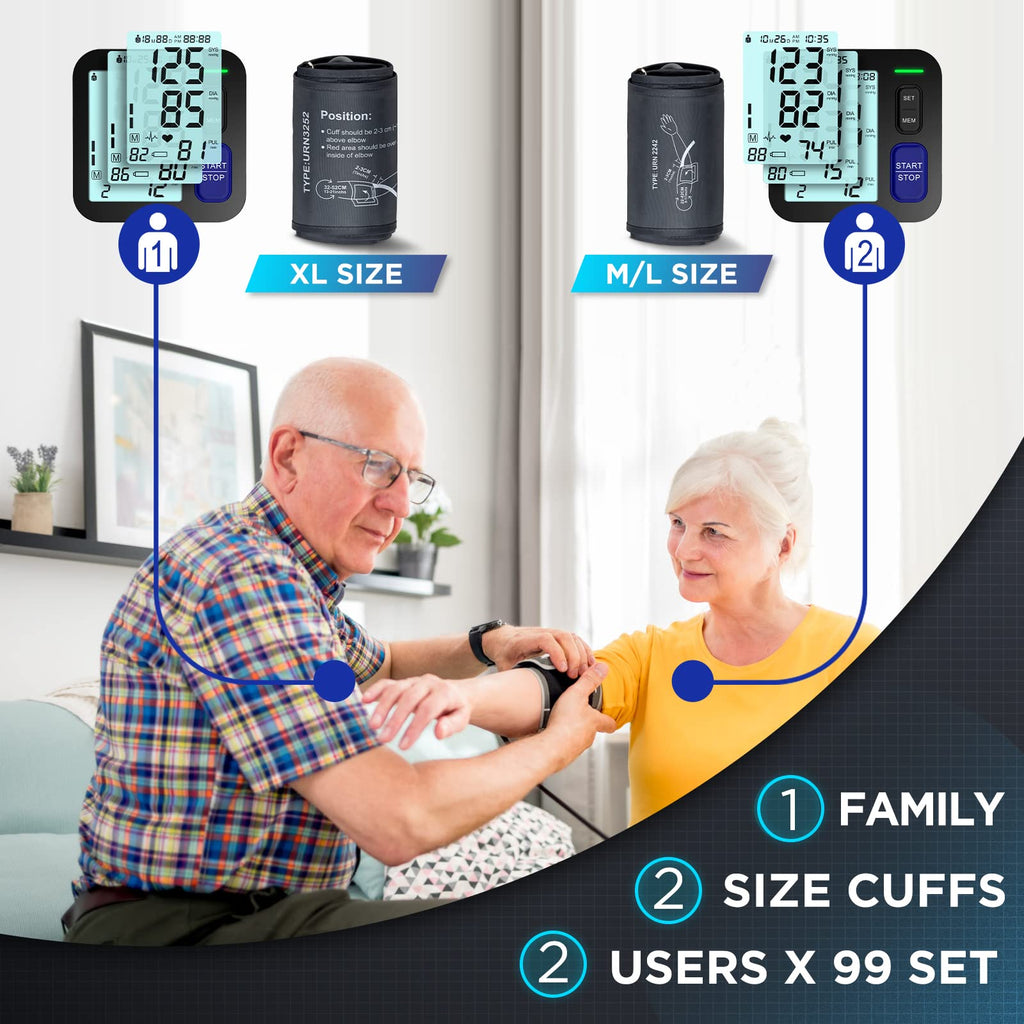 Automatic Digital Blood Pressure Machine with 2 Size Cuffs O403