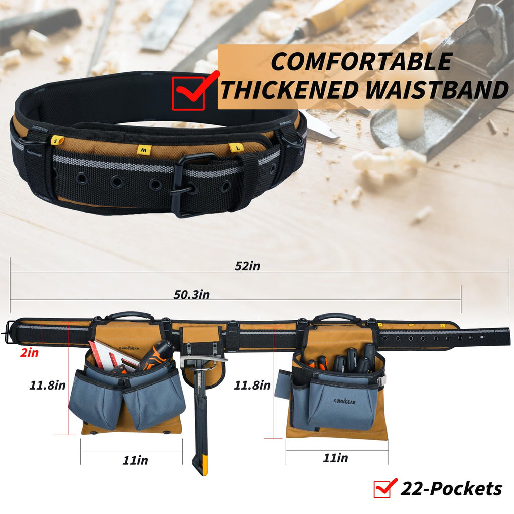 Khaki Carpenter Tool Belt with Suspenders E667753