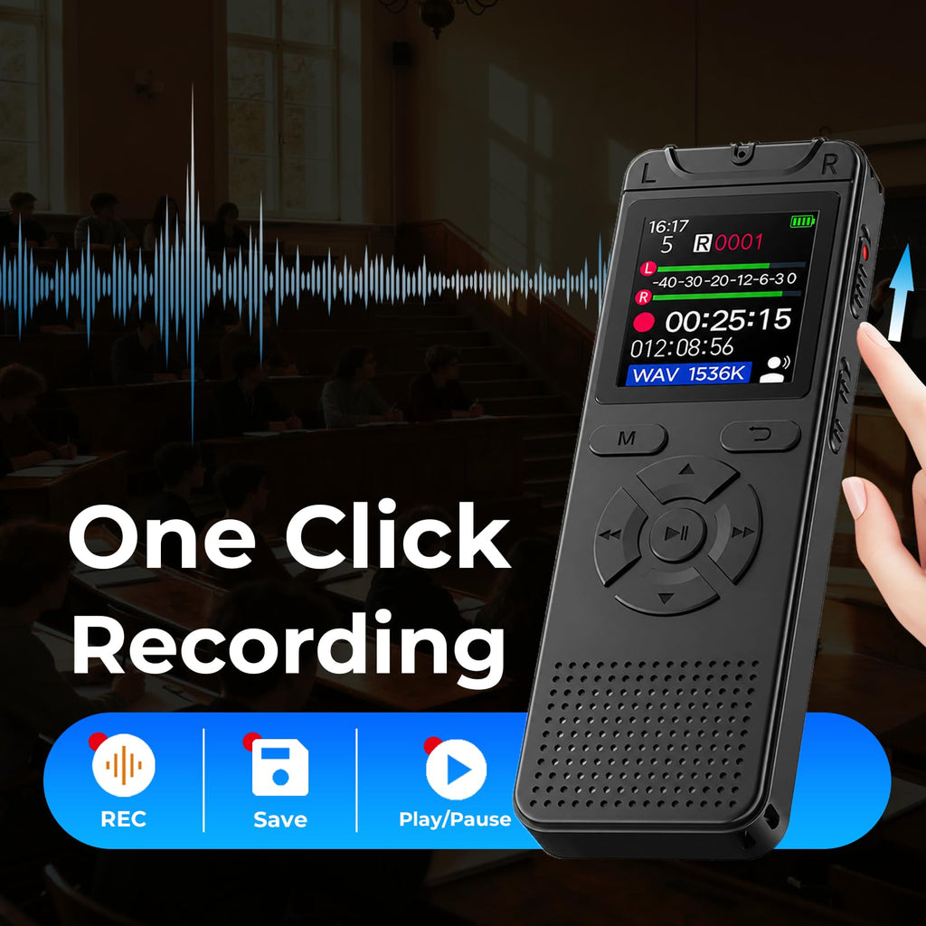 32GB Digital Voice Recorder with Playback V6308