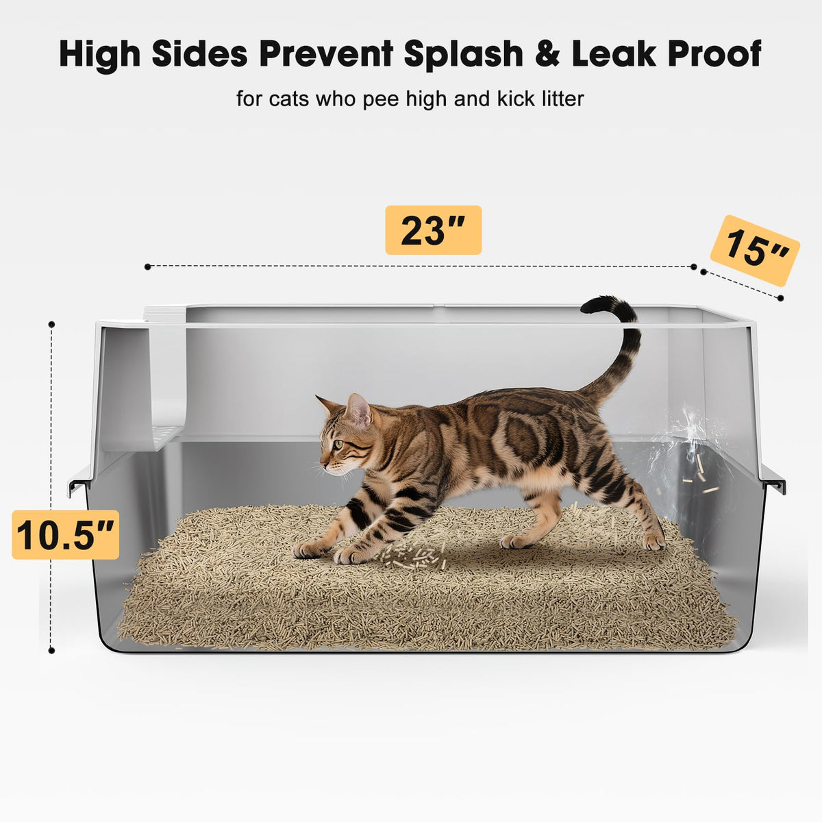 Stainless Steel Cat Litter Box B24623