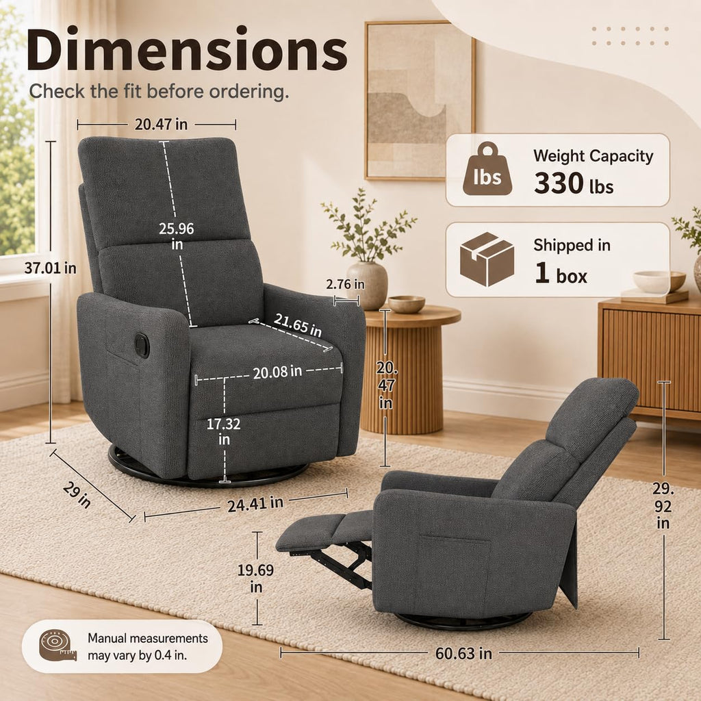 Swivel Rocker Recliner Chair J315602