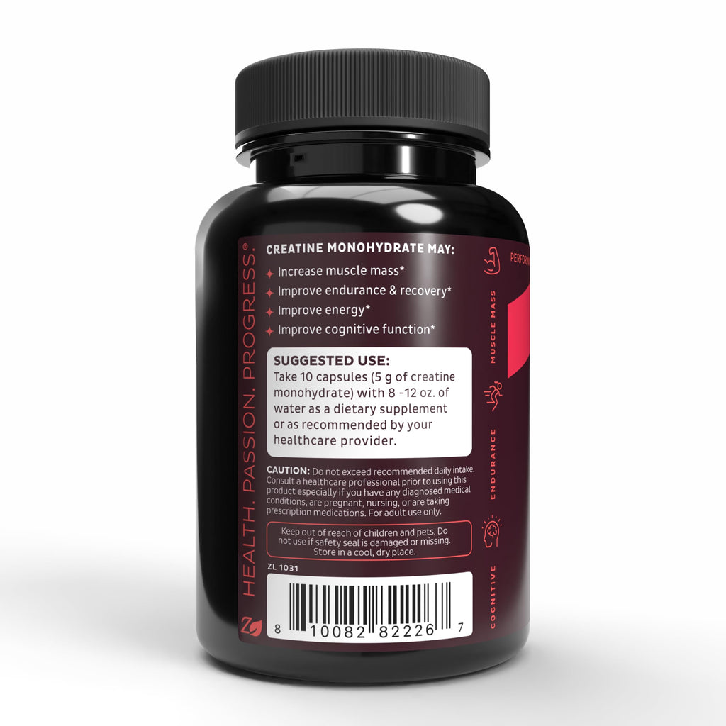 Micronized Creatine Monohydrate 5000mg 300 Capsules L883