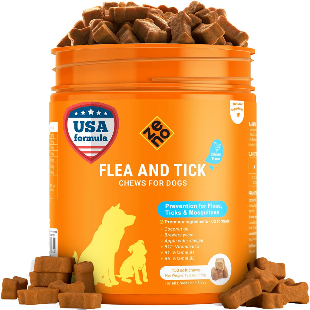 Chicken Flavour Flea and Tick Dog Chews 150 Count H783